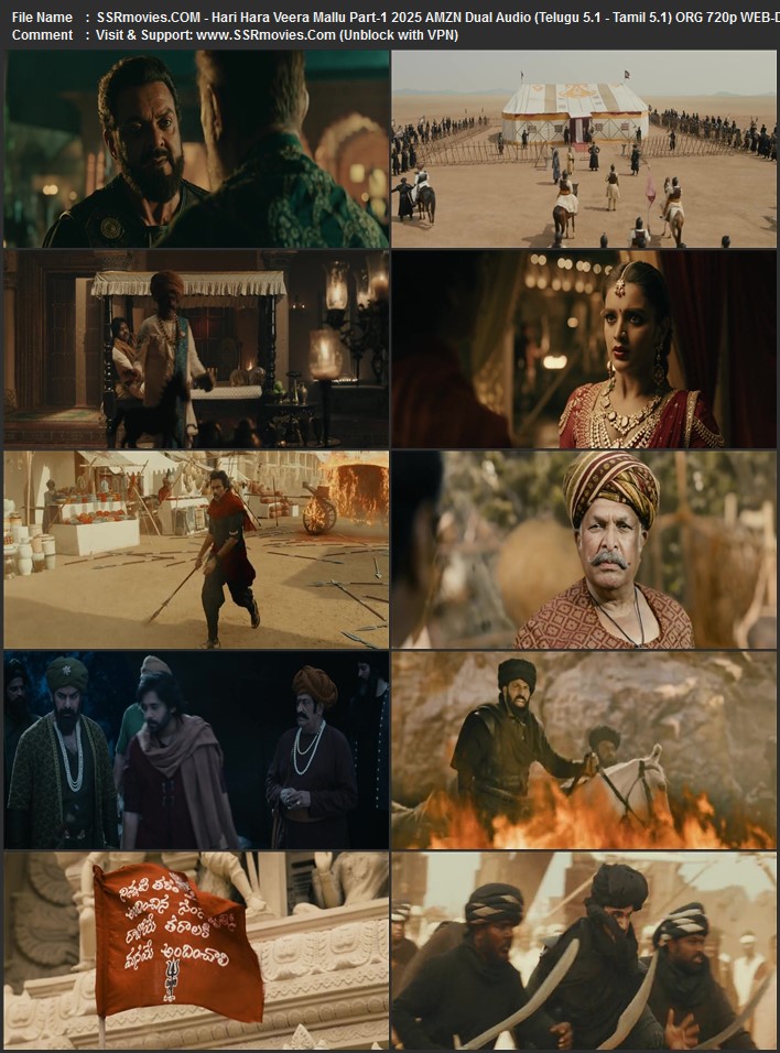 Hari Hara Veera Mallu 2022 Dual Audio (Telugu 5.1 - Tamil 5.1) ORG 1080p 720p 480p WEB-DL x264 ESubs