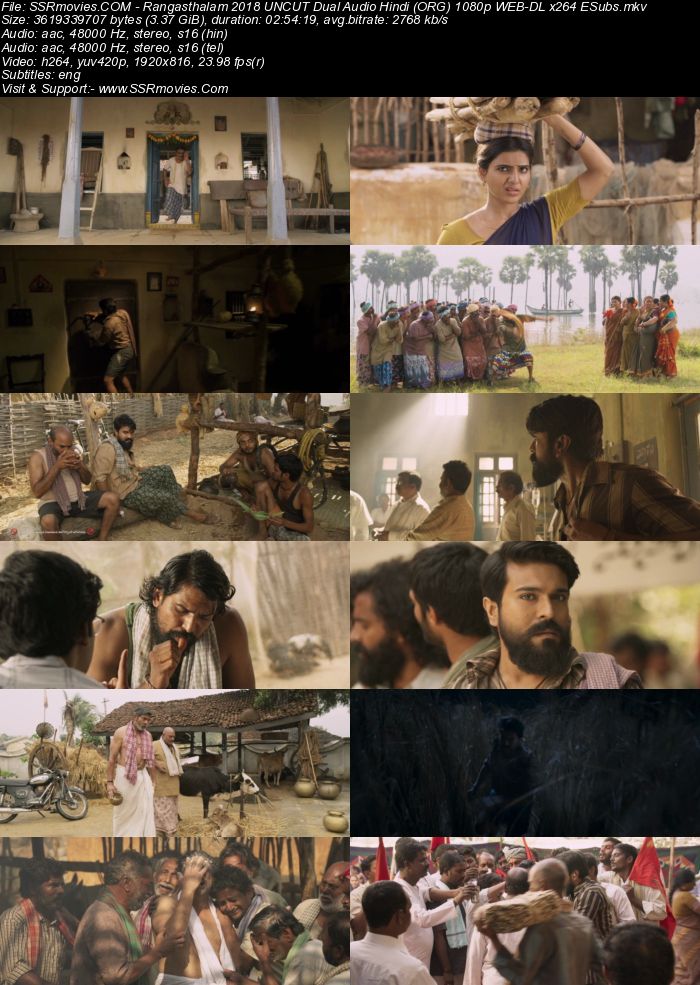 Rangasthalam 2018 UNCUT Dual Audio Hindi (ORG) 4K 1080p 720p 480p WEB-DL x264 ESubs