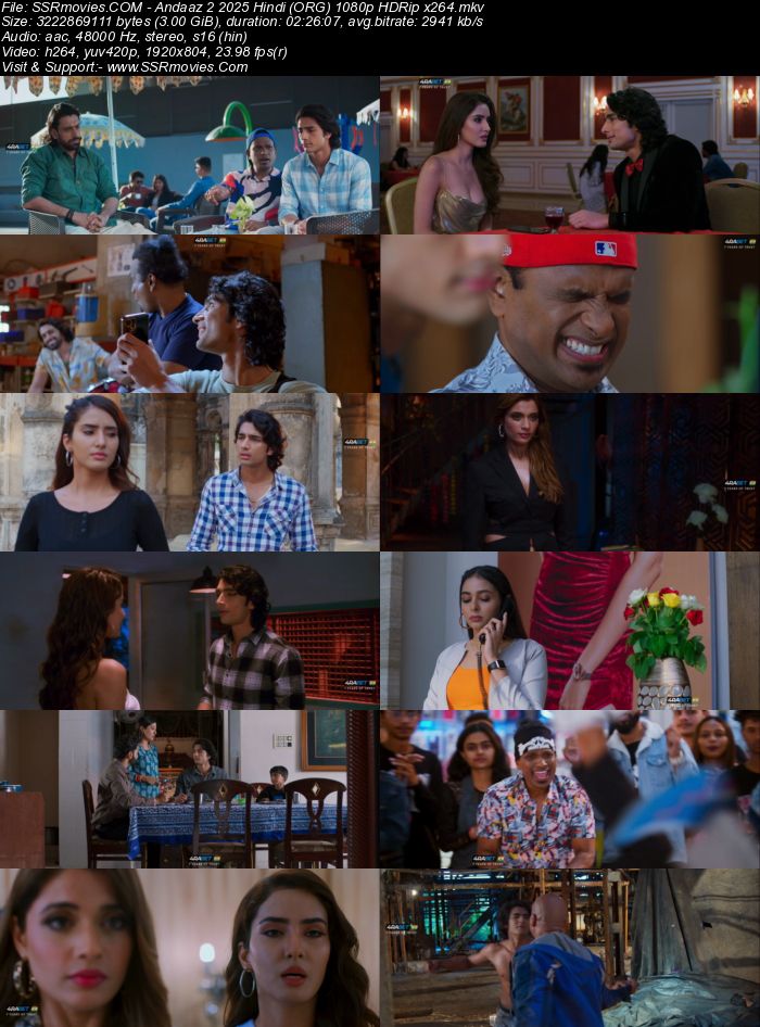 Andaaz 2 2025 Hindi (ORG) 1080p 720p 480p HDRip x264 ESubs