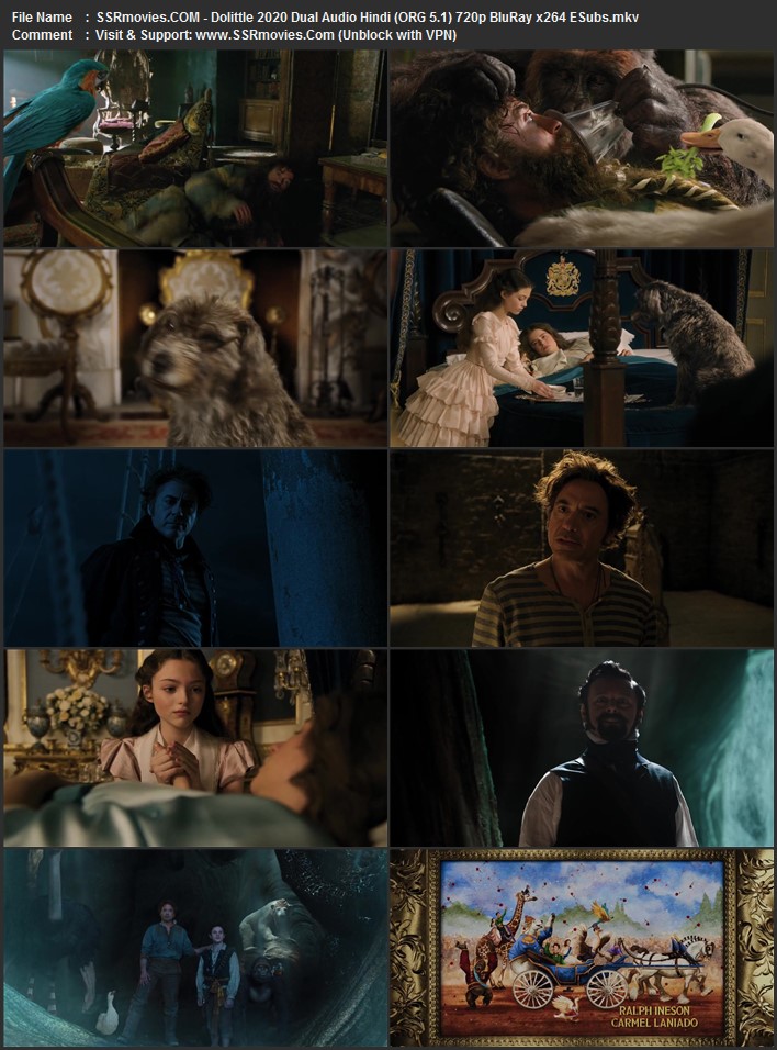 Dolittle 2020 Dual Audio Hindi (ORG 5.1) 1080p 720p 480p BluRay x264 ESubs