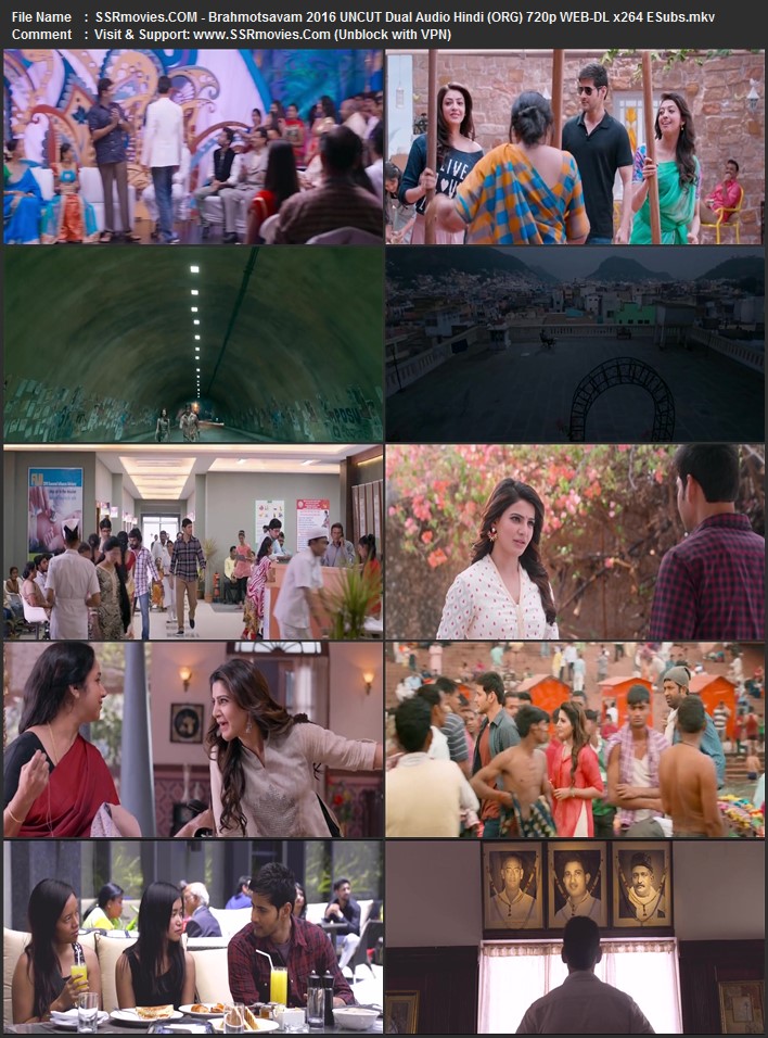 Brahmotsavam 2016 Dual Audio Hindi (ORG) 1080p 720p 480p WEB-DL x264 ESubs