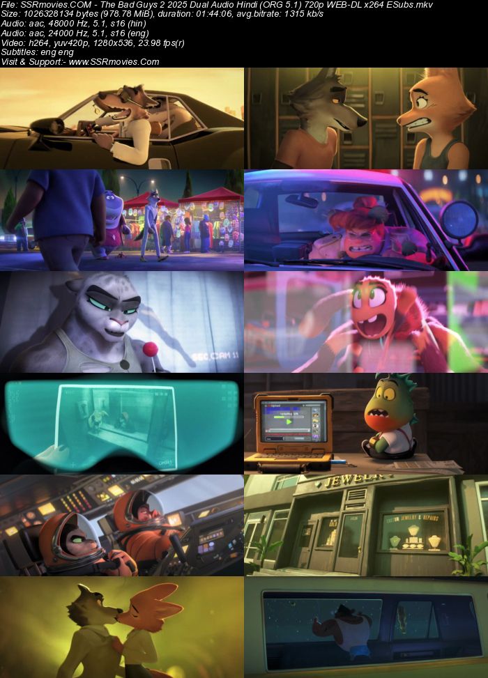 The Bad Guys 2 2025 Dual Audio Hindi (ORG 5.1) 4K 1080p 720p 480p WEB-DL x264 ESubs