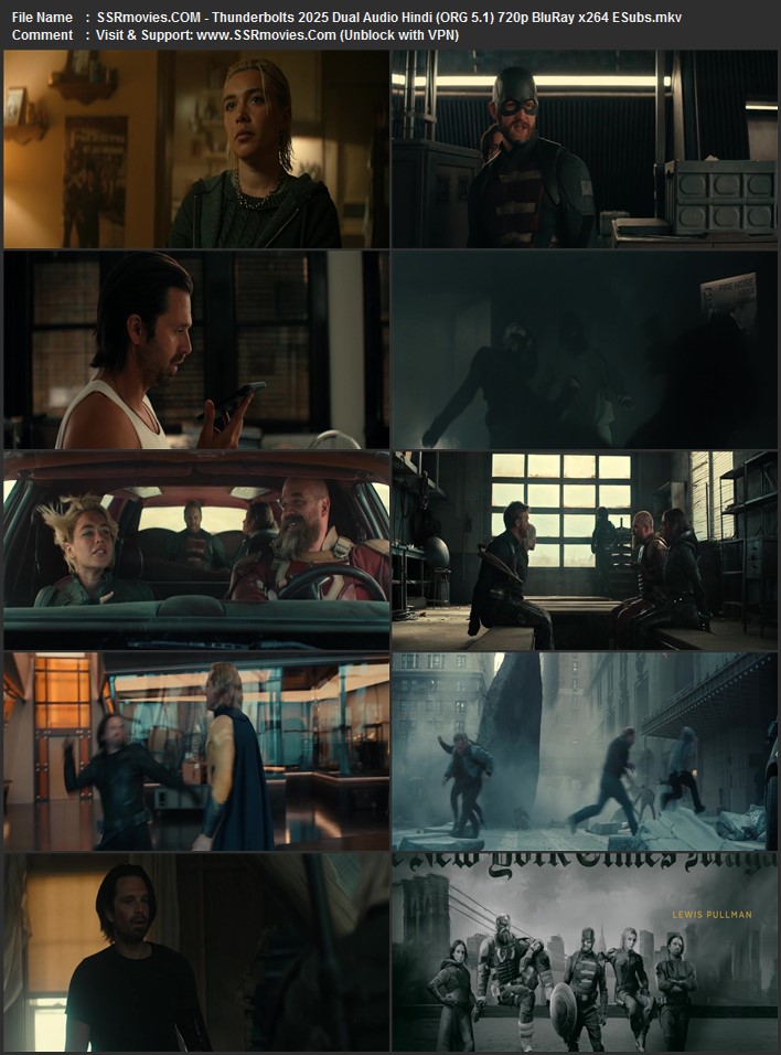 Thunderbolts* 2025 Dual Audio Hindi (ORG 5.1) 4K 1080p 720p 480p BluRay x264 ESubs