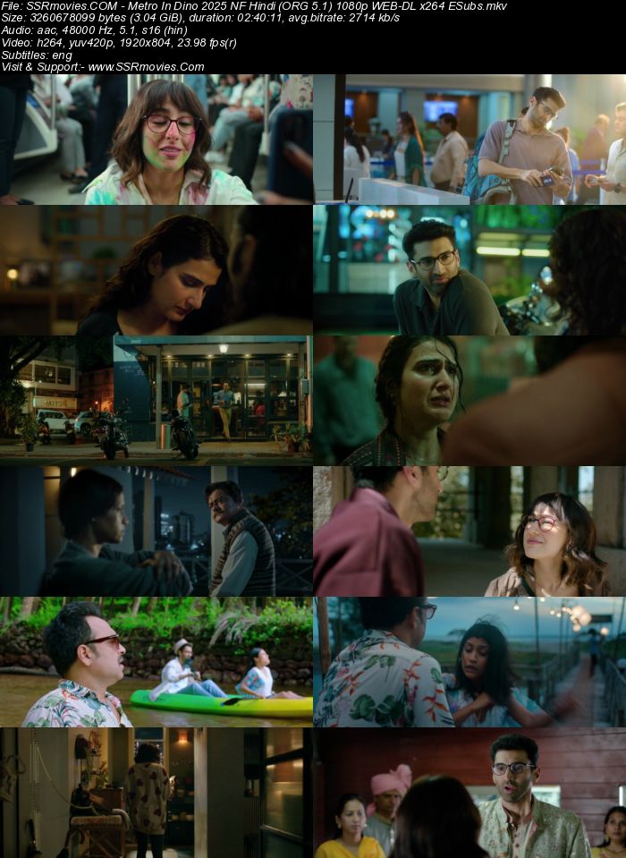 Metro.... In Dino 2025 NF Hindi (ORG 5.1) 1080p 720p 480p WEB-DL x264 ESubs