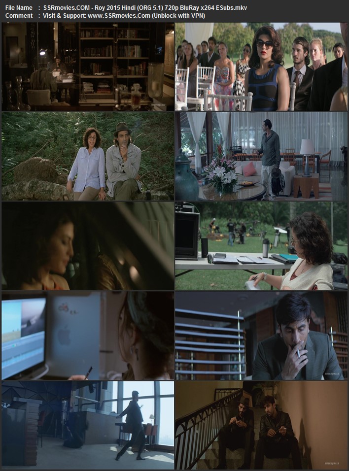 Roy 2015 Hindi (ORG 5.1) 1080p 720p 480p BluRay x264 ESubs