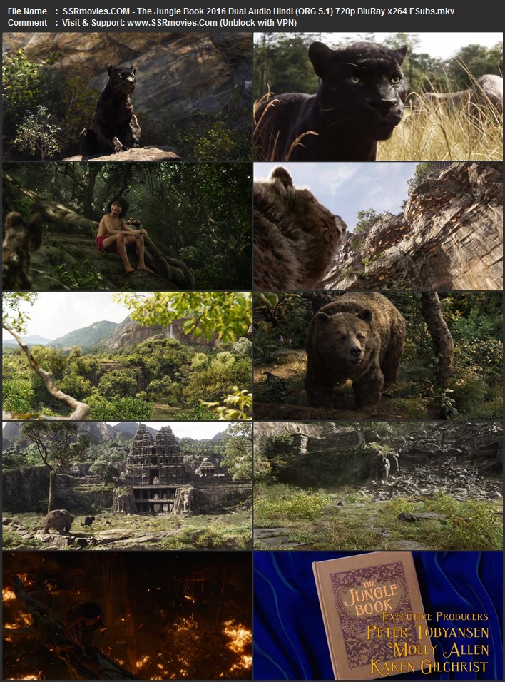 The Jungle Book 2016 Dual Audio Hindi (ORG 5.1) 1080p 720p 480p BluRay x264 ESubs