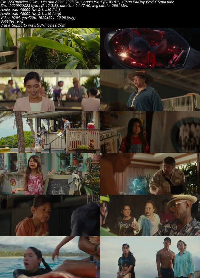 Lilo & Stitch 2025 Dual Audio Hindi (ORG 5.1) 1080p 720p 480p BluRay x264 ESubs