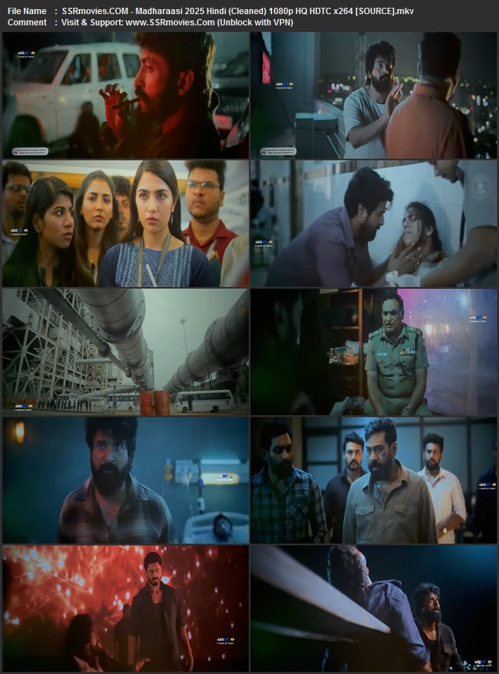 Madharasi 2025 Hindi (Cleaned) 1080p 720p 480p HQ HDTC x264 ESubs