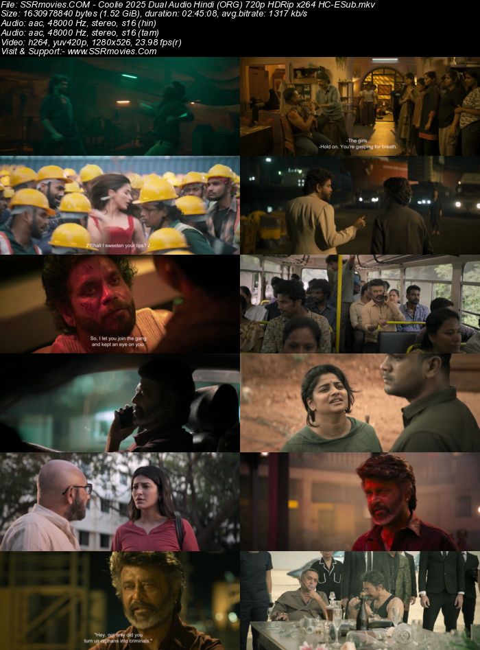Coolie 2025 Dual Audio Hindi (ORG) 1080p 720p 480p HDRip x264 ESubs