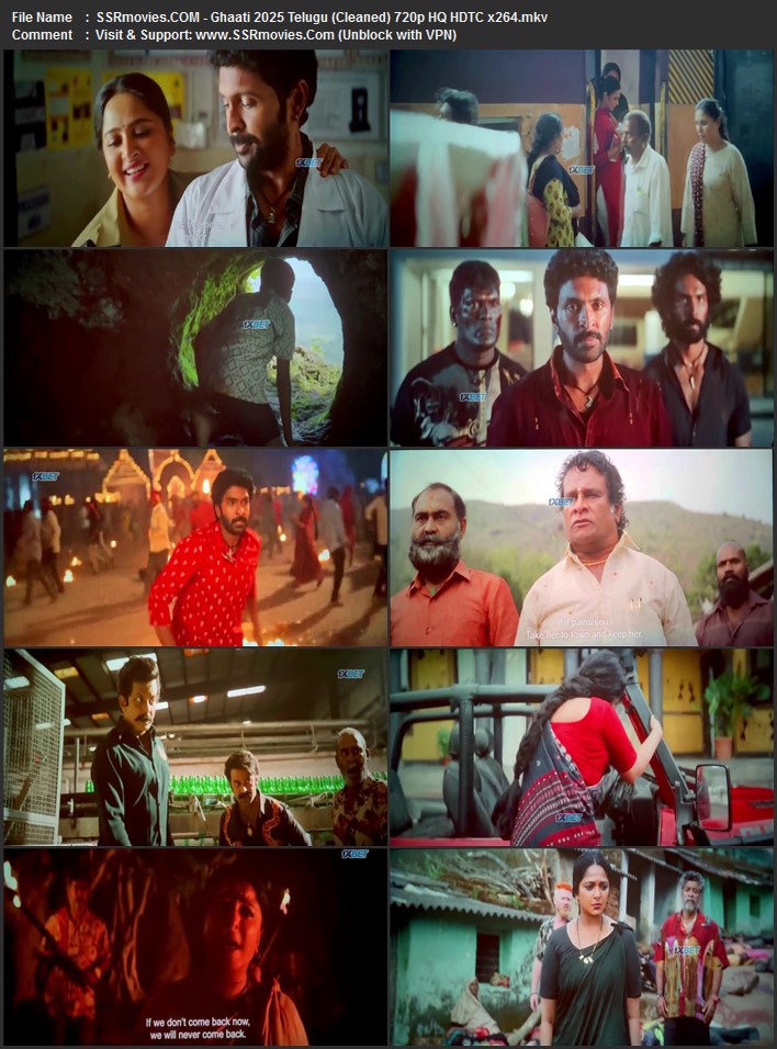 Ghaati 2025 Telugu (Cleaned) 1080p 720p 480p HQ HDTC x264 ESubs