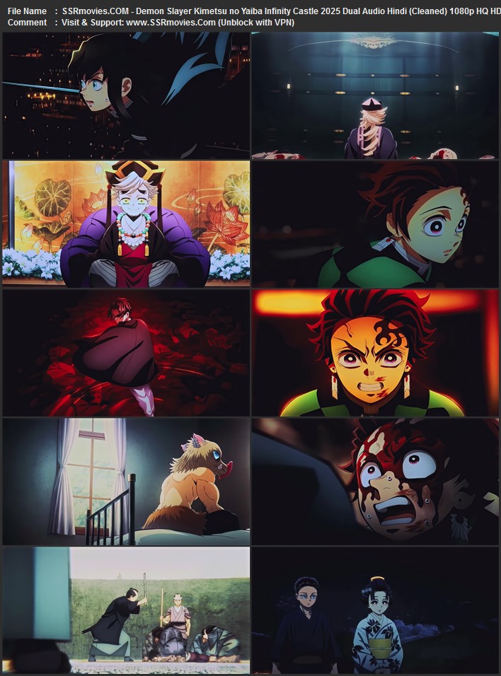 Demon Slayer Kimetsu no Yaiba Infinity Castle 2025 Dual Audio Hindi (Cleaned) 1080p 720p 480p HQ HDTC x264 ESubs