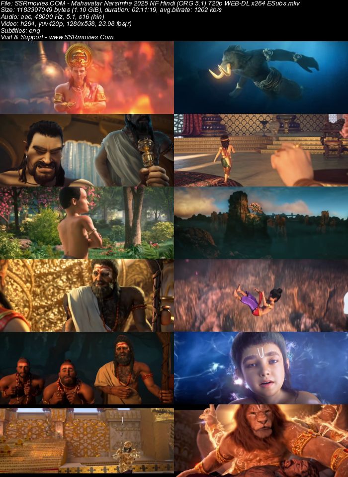 Mahavatar Narsimha 2025 NF Hindi (ORG 5.1) 1080p 720p 480p WEB-DL x264 ESubs