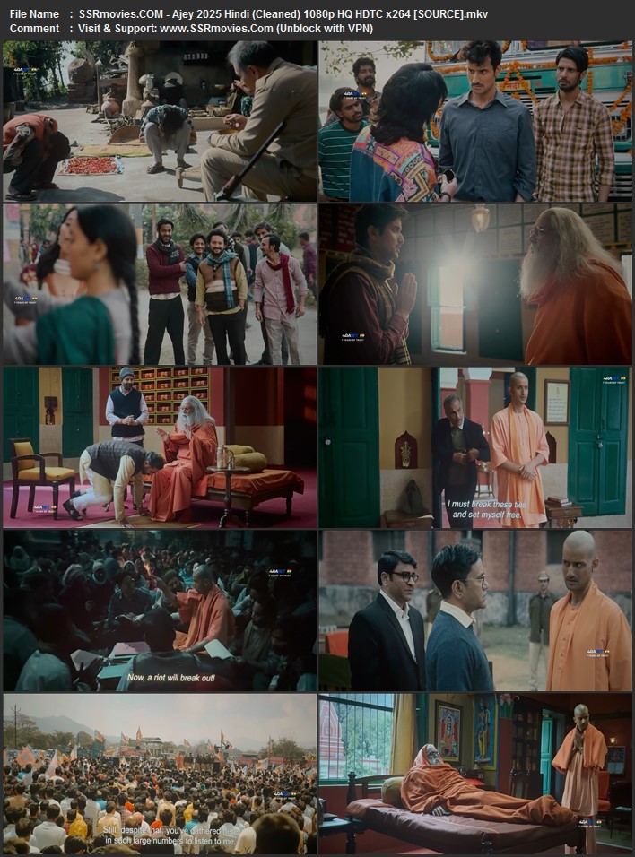 Ajey: The Untold Story of a Yogi 2025 Hindi (Cleaned) 1080p 720p 480p HQ HDTC x264 ESubs