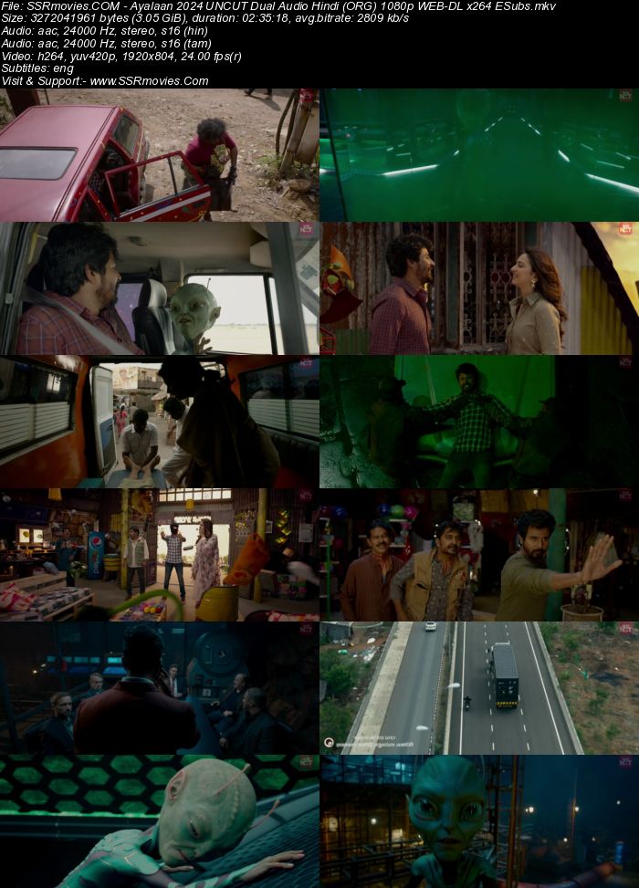 Ayalaan 2024 UNCUT Dual Audio Hindi (ORG) 1080p 720p 480p WEB-DL x264 ESubs