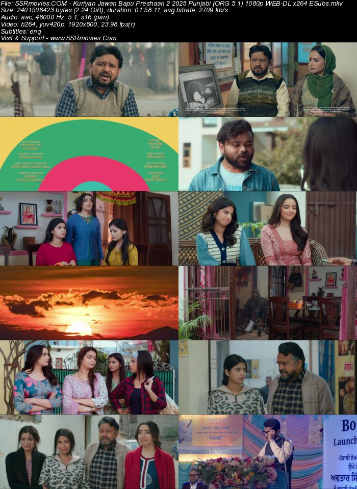Kuriyan Jawan Baapu Preshaan 2 2025 Punjabi (ORG 5.1) 1080p 720p 480p WEB-DL x264 ESubs