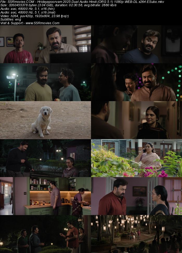 Hridayapoorvam 2025 Dual Audio Hindi (ORG 5.1) 4K 1080p 720p 480p WEB-DL x264 ESubs