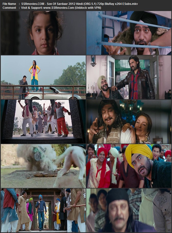 Son of Sardaar 2012 Hindi (ORG 5.1) 1080p 720p 480p BluRay x264 ESubs