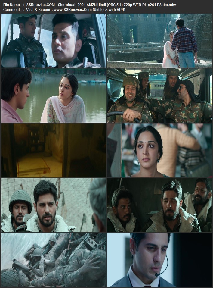 Shershaah 2021 Hindi (ORG 5.1) 1080p 720p 480p WEB-DL x264 ESubs Shershaah 2021 Hindi (ORG 5.1) 1080p 720p 480p WEB-DL x264 ESubs