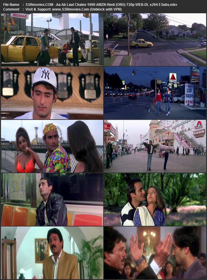 Aa Ab Laut Chalen 1999 Hindi (ORG) 1080p 720p 480p WEB-DL x264 ESubs Aa Ab Laut Chalen 1999 Hindi (ORG) 1080p 720p 480p WEB-DL x264 ESubs