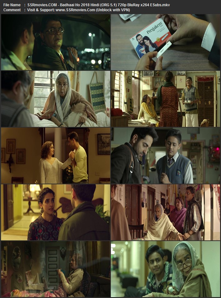 Badhaai Ho 2018 Hindi (ORG 5.1) 1080p 720p 480p BluRay x264 ESubs