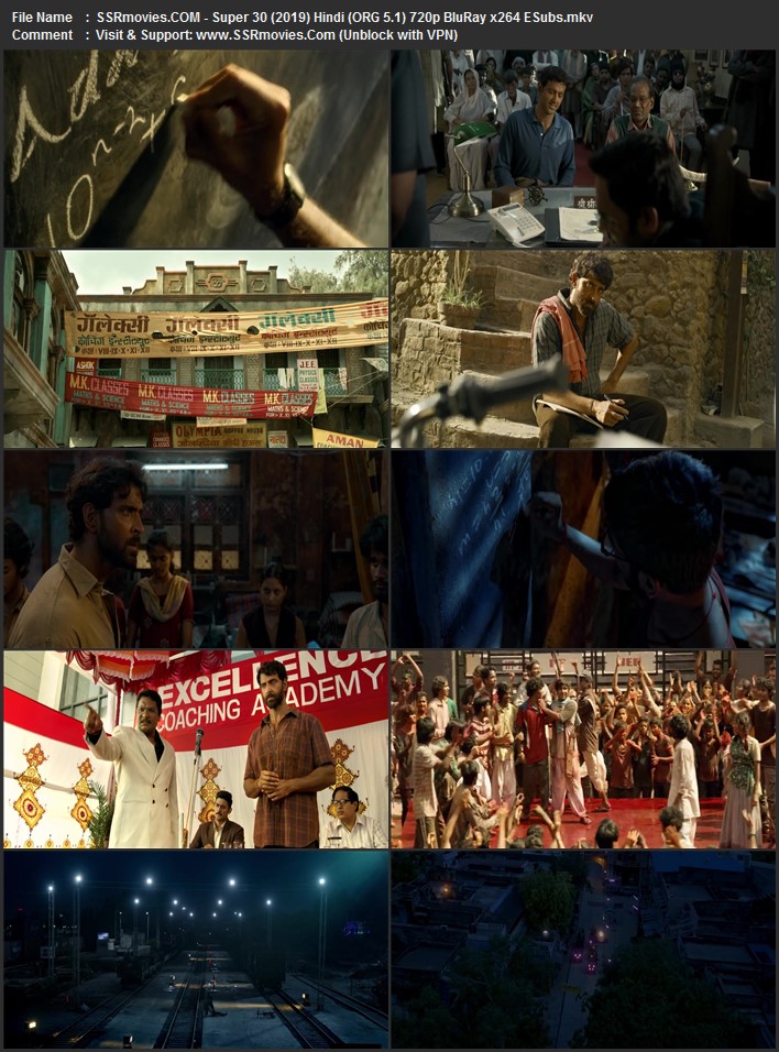 Super 30 2019 Hindi (ORG 5.1) 1080p 720p 480p BluRay x264 ESubs