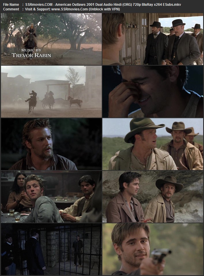 American Outlaws 2001 Dual Audio Hindi (ORG) 1080p 720p 480p BluRay x264 ESubs American Outlaws 2001 Dual Audio Hindi (ORG) 1080p 720p 480p BluRay x264 ESubs