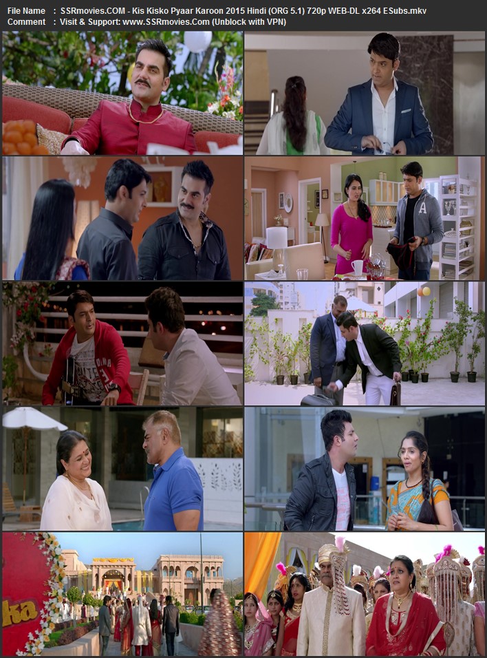 Kis Kisko Pyaar Karoon 2015 Hindi (ORG 5.1) 1080p 720p 480p WEB-DL x264 ESubs Kis Kisko Pyaar Karoon 2015 Hindi (ORG 5.1) 1080p 720p 480p WEB-DL x264 ESubs