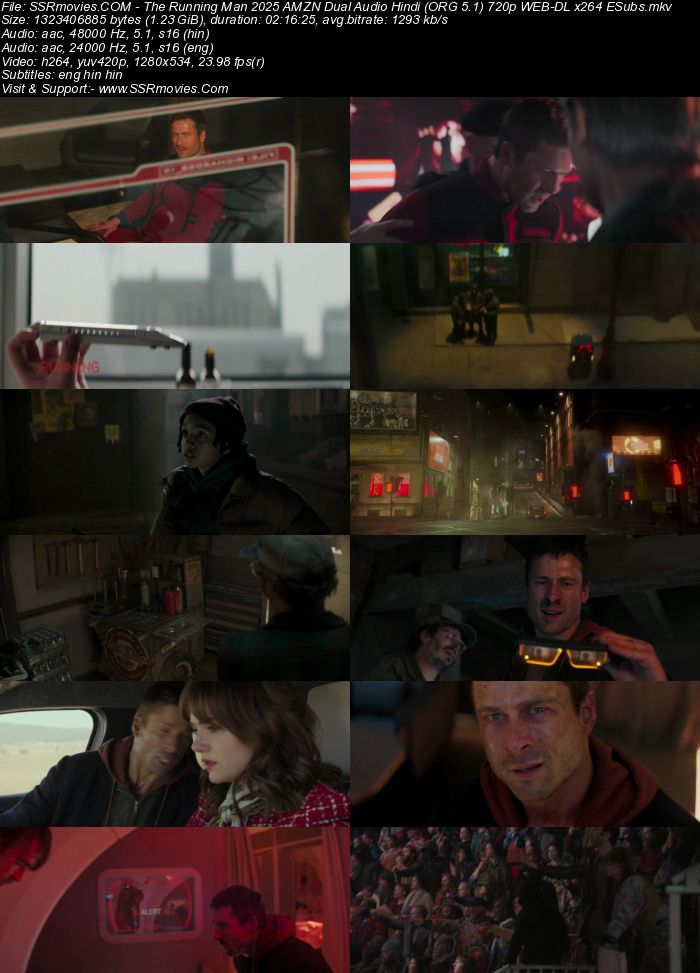 The Running Man 2025 AMZN Dual Audio Hindi (ORG 5.1) 4K 1080p 720p 480p WEB-DL x264 ESubs