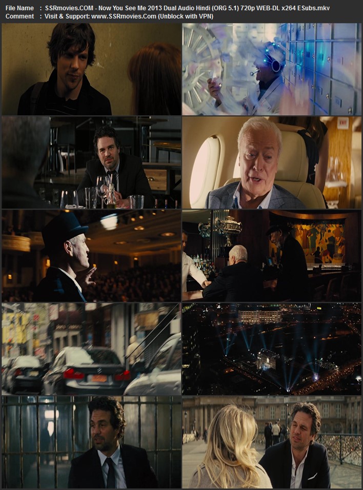 Now You See Me 2013 Dual Audio Hindi (ORG 5.1) 1080p 720p 480p WEB-DL x264 ESubs