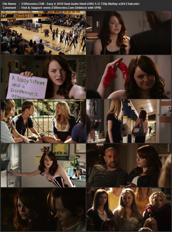 Easy A 2010 Dual Audio Hindi (ORG 5.1) 1080p 720p 480p BluRay x264 ESubs Easy A 2010 Dual Audio Hindi (ORG 5.1) 1080p 720p 480p BluRay x264 ESubs