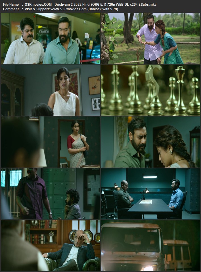 Drishyam 2 2022 Hindi (ORG 5.1) 1080p 720p 480p WEB-DL x264 ESubs Drishyam 2 2022 Hindi (ORG 5.1) 1080p 720p 480p WEB-DL x264 ESubs
