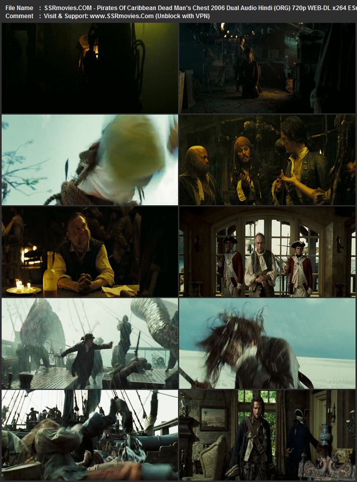Pirates of the Caribbean: Dead Man's Chest 2006 Dual Audio Hindi (ORG) 1080p 720p 480p WEB-DL x264 ESubs
