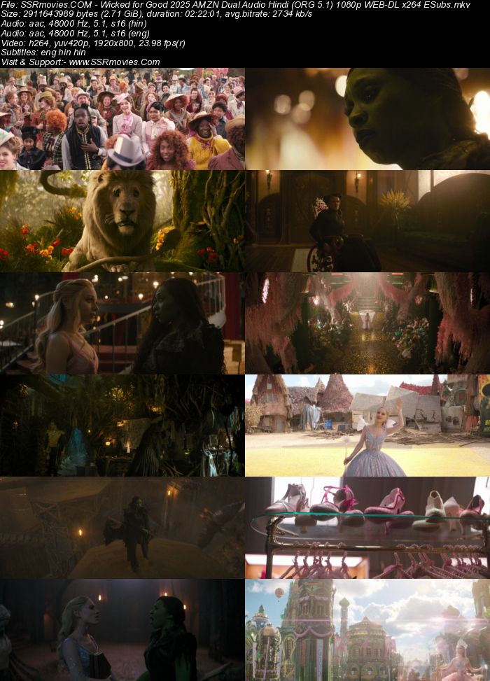 Wicked: For Good 2025 AMZN Dual Audio Hindi (ORG 5.1) 4K 1080p 720p 480p WEB-DL x264 ESubs