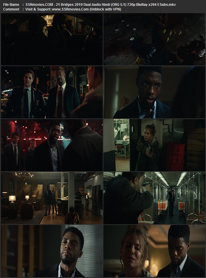 21 Bridges 2019 Dual Audio Hindi (ORG 5.1) 1080p 720p 480p BluRay x264 ESubs