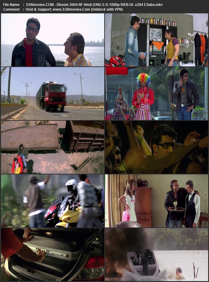 Dhoom 2004 Hindi (ORG 5.1) 1080p 720p 480p WEB-DL x264 ESubs Dhoom 2004 Hindi (ORG 5.1) 1080p 720p 480p WEB-DL x264 ESubs