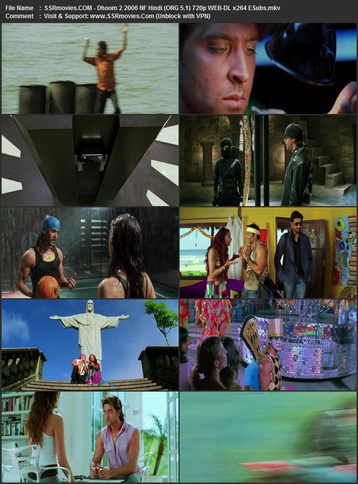 Dhoom 2 2006 Hindi (ORG 5.1) 1080p 720p 480p WEB-DL x264 ESubs
