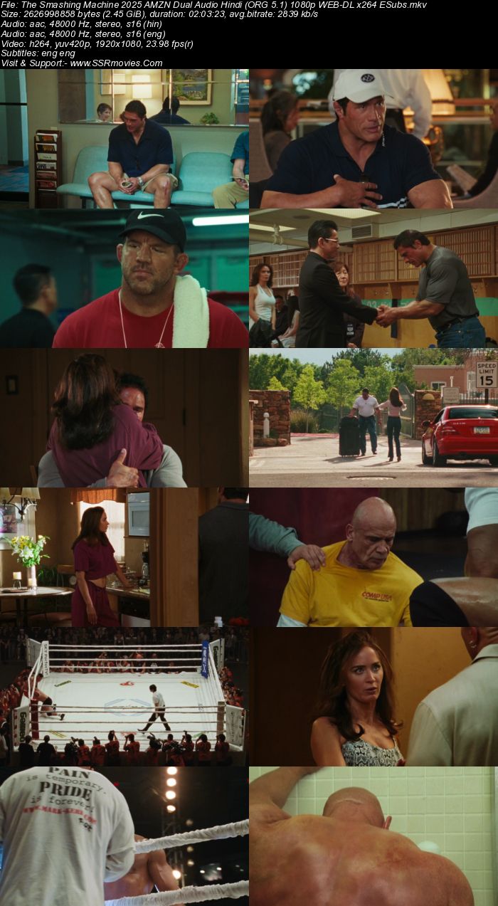 The Smashing Machine 2025 Dual Audio Hindi (ORG 5.1) 1080p 720p 480p WEB-DL x264 ESubs
