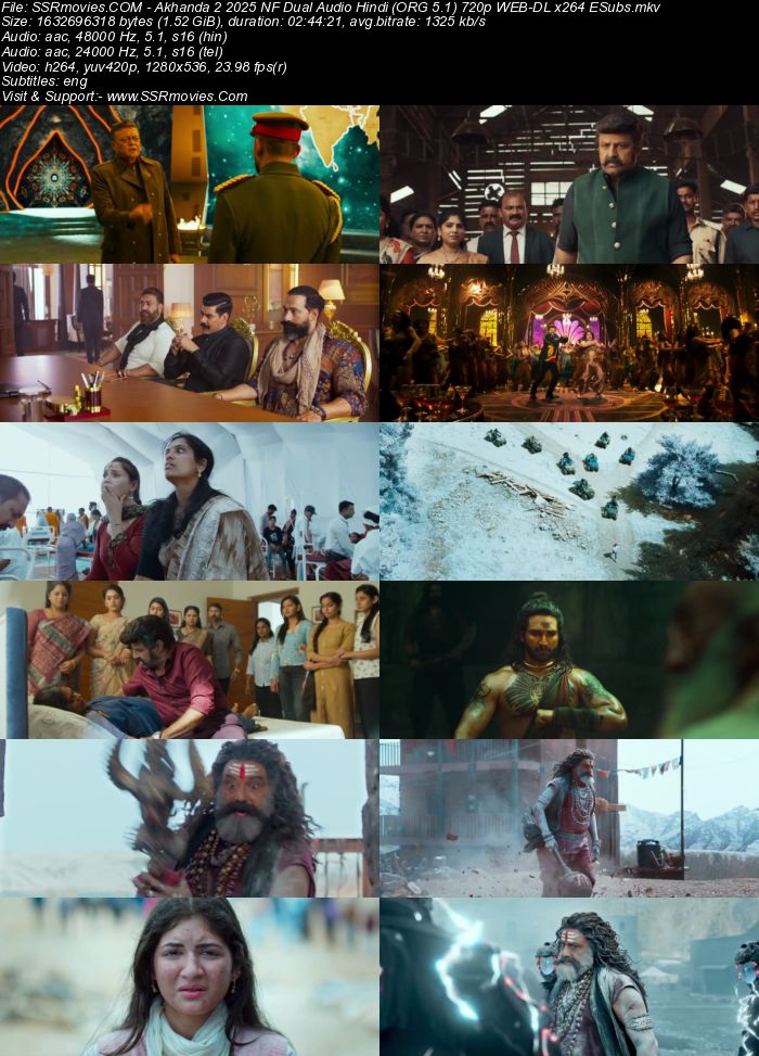 Akhanda 2 2025 NF Dual Audio Hindi (ORG 5.1) 4K 1080p 720p 480p WEB-DL x264 ESubs Akhanda 2 2025 NF Dual Audio Hindi (ORG 5.1) 4K 1080p 720p 480p WEB-DL x264 ESubs