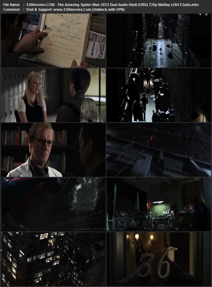 The Amazing Spider-Man 2012 Dual Audio Hindi (ORG) 1080p 720p 480p BluRay x264 ESubs The Amazing Spider-Man 2012 Dual Audio Hindi (ORG) 1080p 720p 480p BluRay x264 ESubs