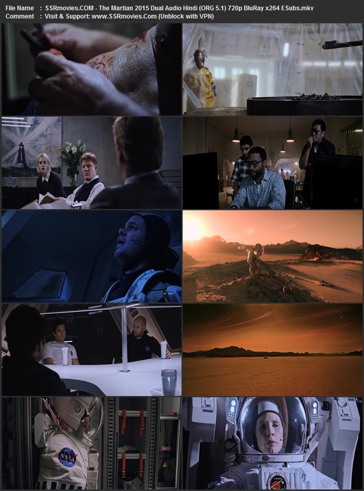 The Martian 2015 Dual Audio Hindi (ORG 5.1) 1080p 720p 480p BluRay x264 ESubs The Martian 2015 Dual Audio Hindi (ORG 5.1) 1080p 720p 480p BluRay x264 ESubs