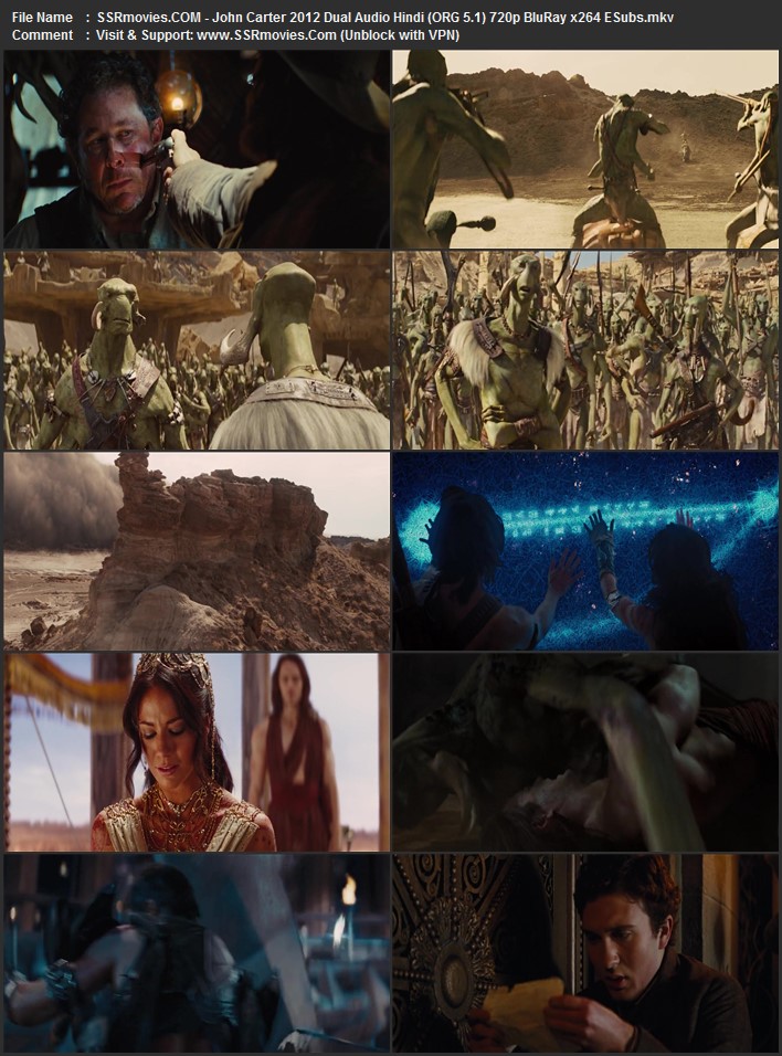 John Carter 2012 English 1080p 720p 480p BluRay x264 ESubs