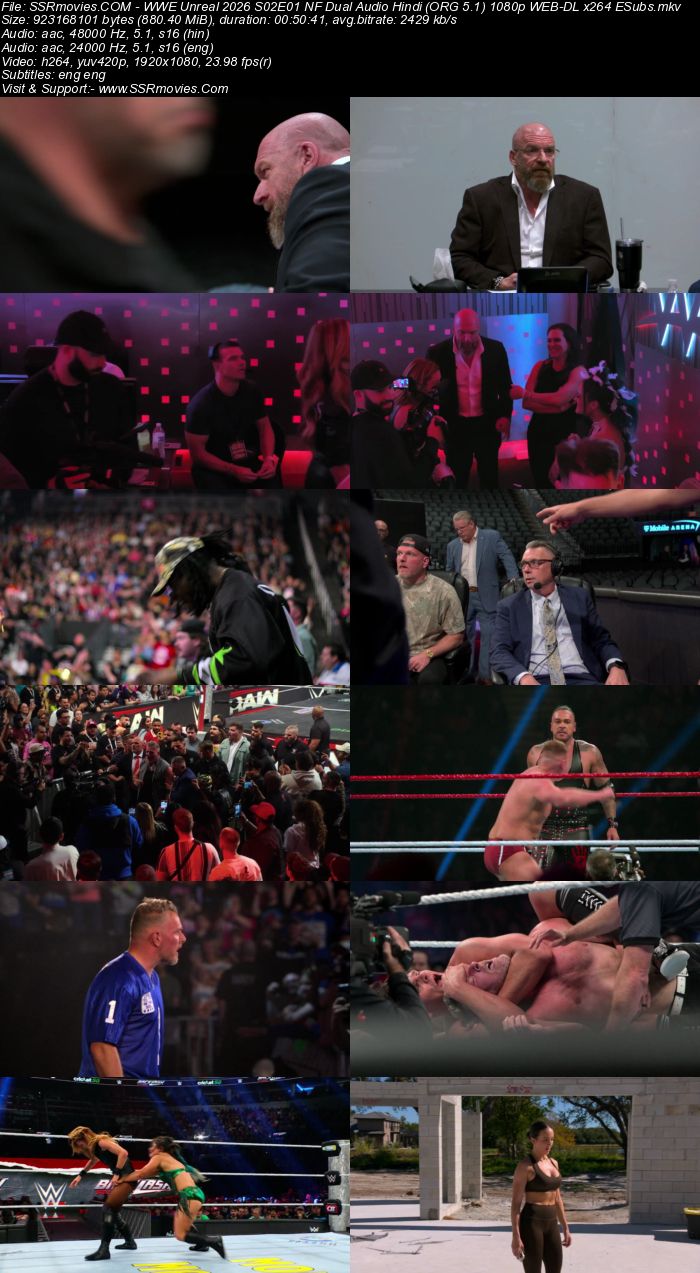 WWE: Unreal 2025–2026 NF Dual Audio Hindi (ORG 5.1) 1080p 720p 480p WEB-DL x264 ESubs