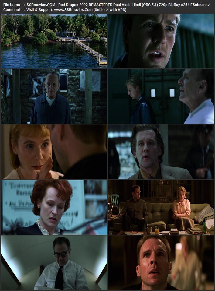 Red Dragon 2002 Dual Audio Hindi (ORG 5.1) 1080p 720p 480p BluRay x264 ESubs