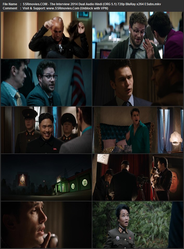 The Interview 2014 Dual Audio Hindi (ORG 5.1) 1080p 720p 480p BluRay x264 ESubs The Interview 2014 Dual Audio Hindi (ORG 5.1) 1080p 720p 480p BluRay x264 ESubs