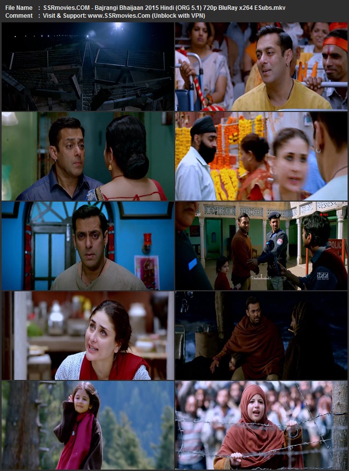 Bajrangi Bhaijaan 2015 Hindi (ORG 5.1) 1080p 720p 480p BluRay x264 ESubs