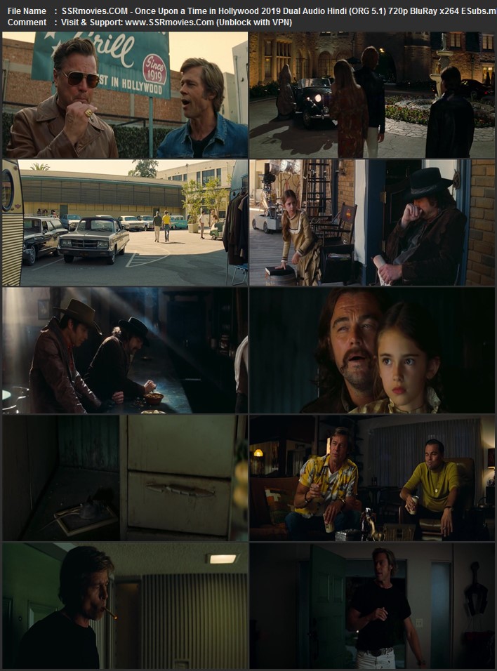 Once Upon a Time... in Hollywood 2019 Dual Audio Hindi (ORG 5.1) 1080p 720p 480p BluRay x264 ESubs