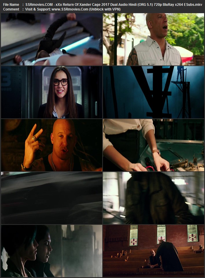 xXx: Return of Xander Cage 2017 Dual Audio Hindi (ORG 5.1) 1080p 720p 480p BluRay x264 ESubs
