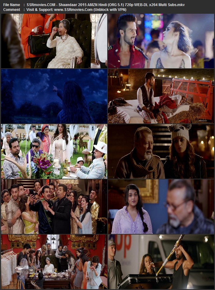Shaandaar 2015 Hindi (ORG 5.1) 1080p 720p 480p WEB-DL x264 ESubs