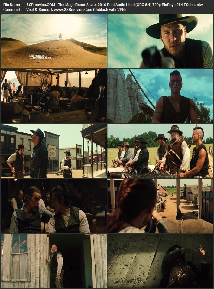 The Magnificent Seven 2016 Dual Audio Hindi (ORG 5.1) 1080p 720p 480p BluRay x264 ESubs The Magnificent Seven 2016 Dual Audio Hindi (ORG 5.1) 1080p 720p 480p BluRay x264 ESubs