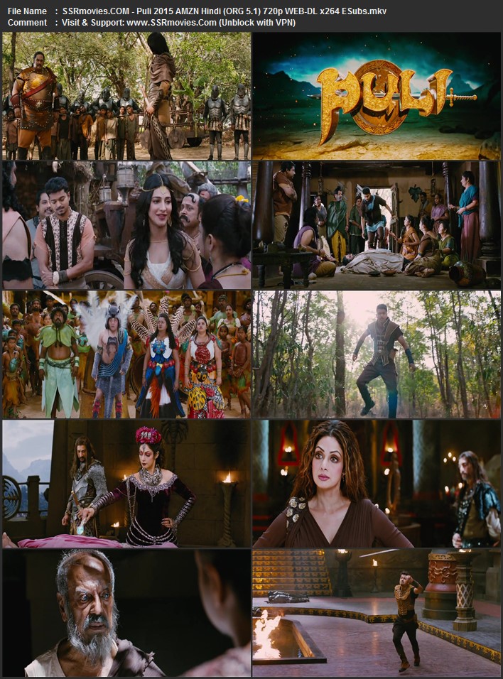 Puli 2015 Hindi (ORG 5.1) 1080p 720p 480p WEB-DL x264 ESubs Puli 2015 Hindi (ORG 5.1) 1080p 720p 480p WEB-DL x264 ESubs